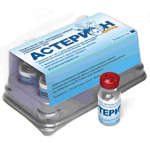 Астерион DHPPiL -вакцина против чумы, аденовирусных инфекций, парвовирусного эшерита, парагриппа и лептоспироза собак