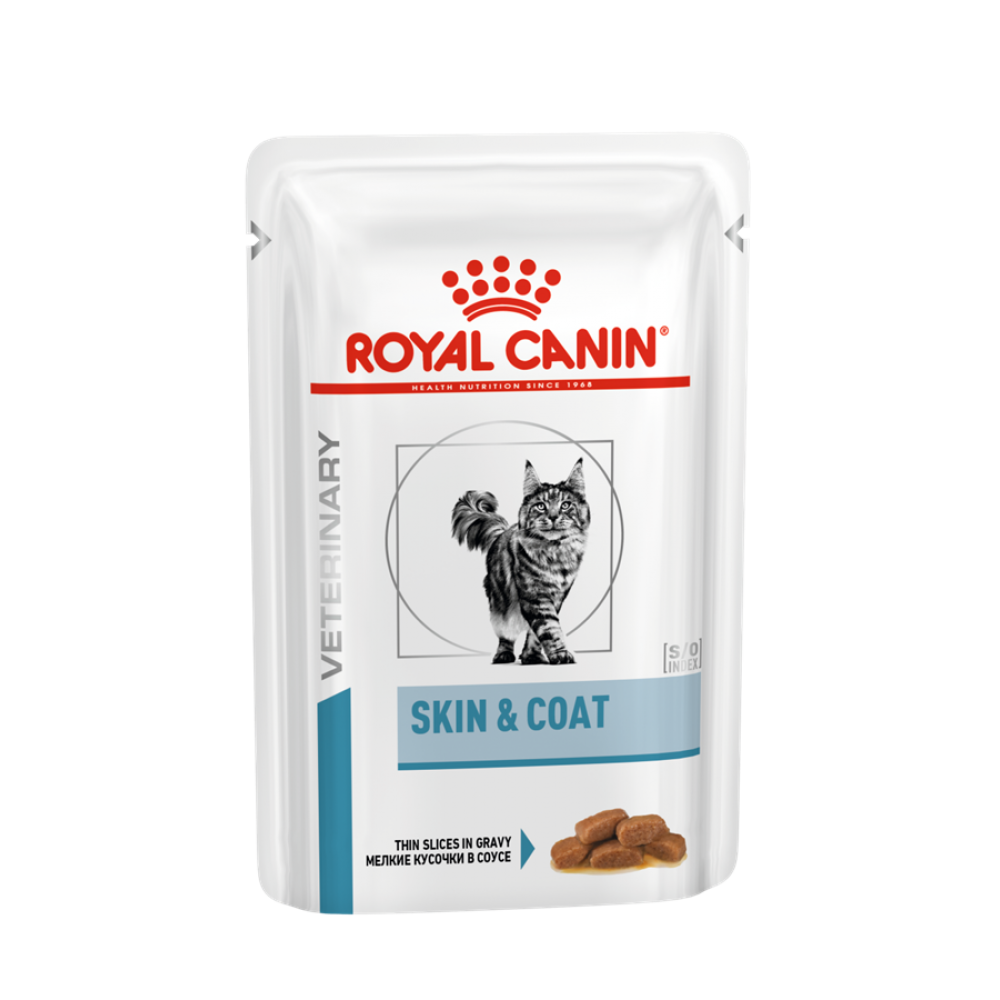 Royal Canin Skin & Coat  - Влажный корм для взрослых кошек с повышенной чувствительностью кожи "Роял Канин ВКН Скин энд Коат Коат "