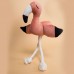 Mr.Kranch Игрушка  для собак мелких и средних пород Фламинго с канатом и пищалкой 24х13,5х6см, персиковый