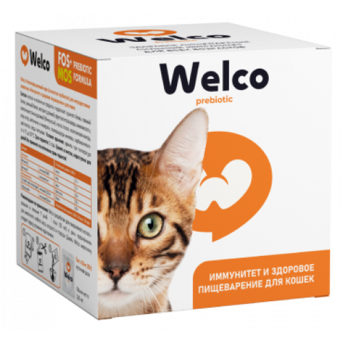 Welco напиток-пребиотик для кошек Иммунитет и здоровое пищеварение, 7 шт/ упак