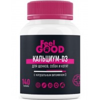  FeelGOOD Кальциум-D3 с натуральным витамином D для щенков, собак и котят