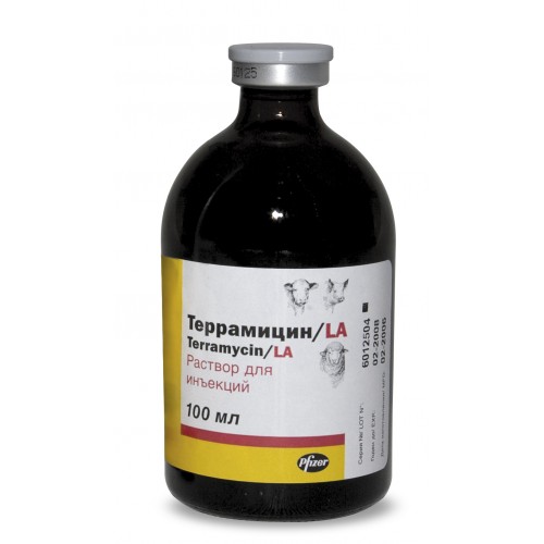 Террамицин LA, раствор для инъекций, 1 фл