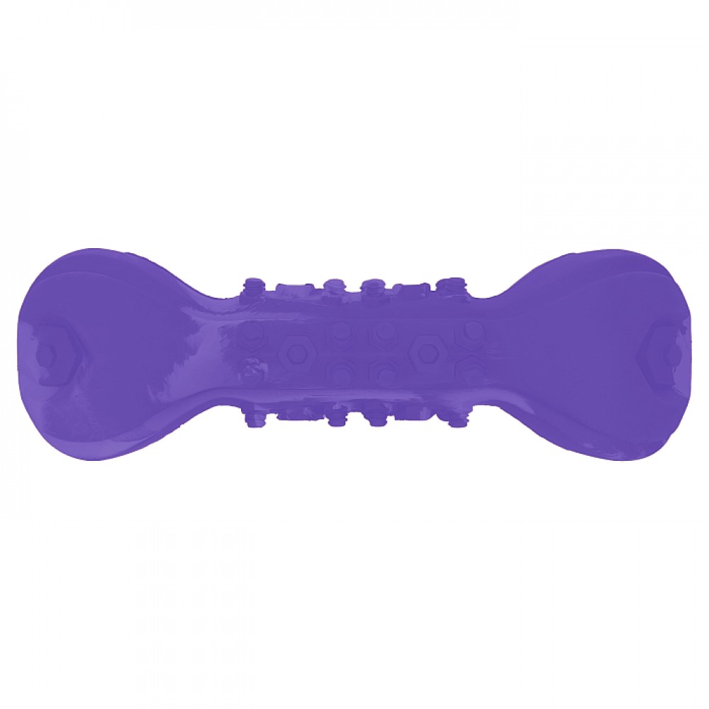  Mr.Kranch Игрушка  для собак Гантель дентальная с пищалкой фиолетовая с ароматом сливок