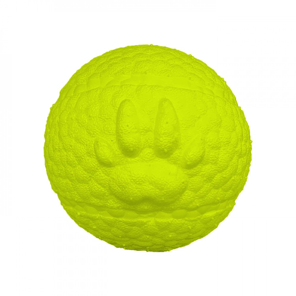   Mr.Kranch Игрушка  для собак Мяч с лапкой неоновая желтая