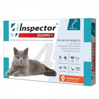 Inspector Инспектор Квадро, капли для кошек, 1 пип