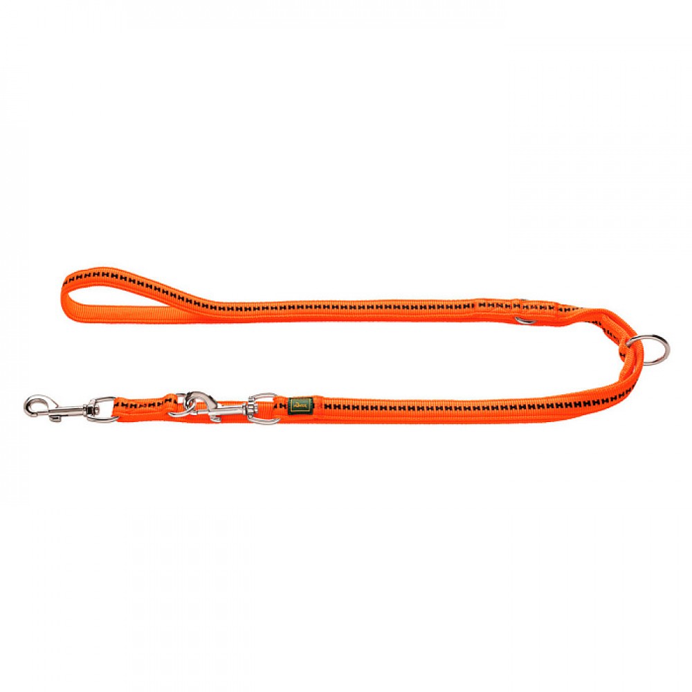 Hunter поводок-перестежка для собак Safety Grip Soft, оранжевый
