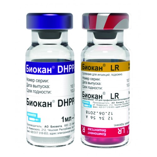 БИОКАН DHPPI+LR, 1 доза с растворителем