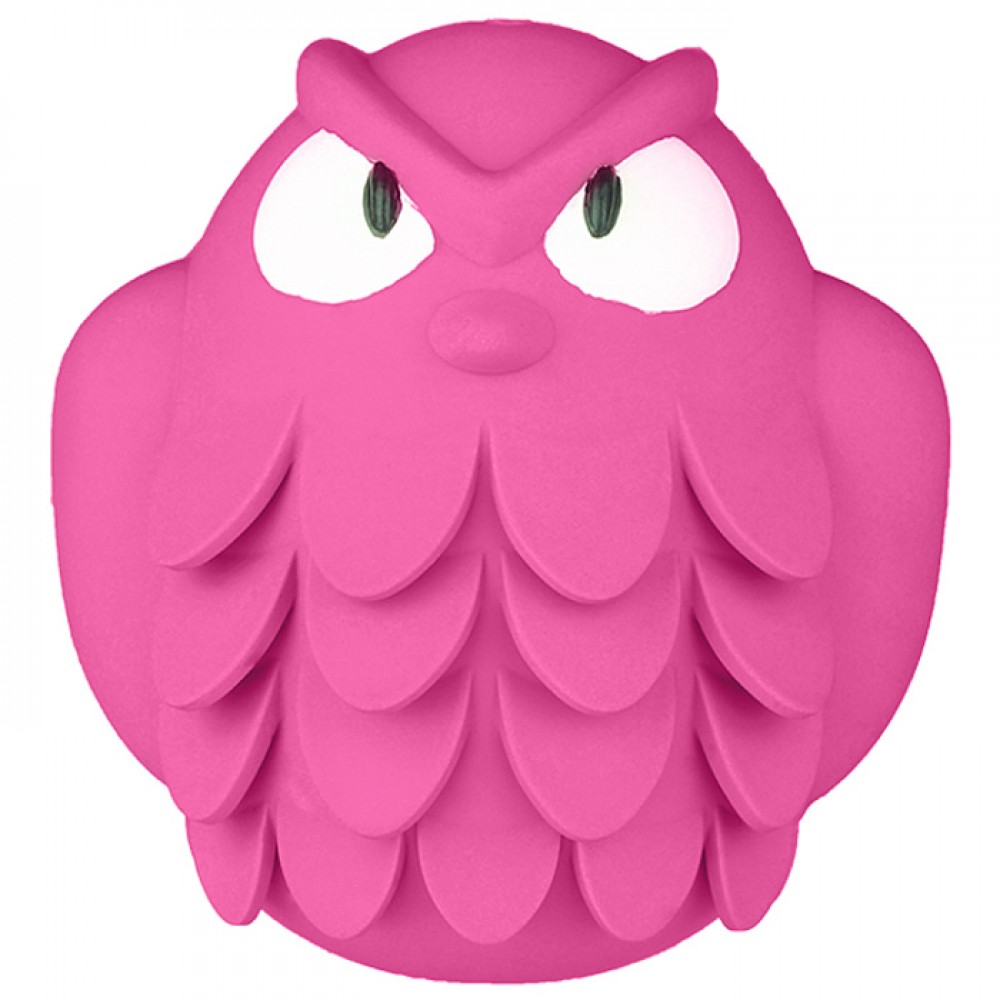 Mr.Kranch Игрушка  для собак Сова розовая с ароматом бекона