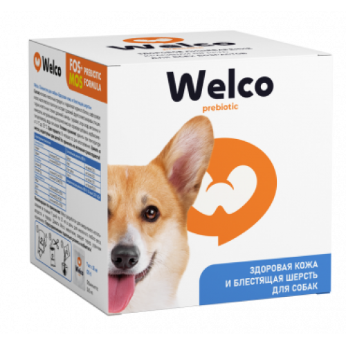 Welco напиток-пребиотик для собак Здоровая кожа и блестящая шерсть, 7 шт/ упак