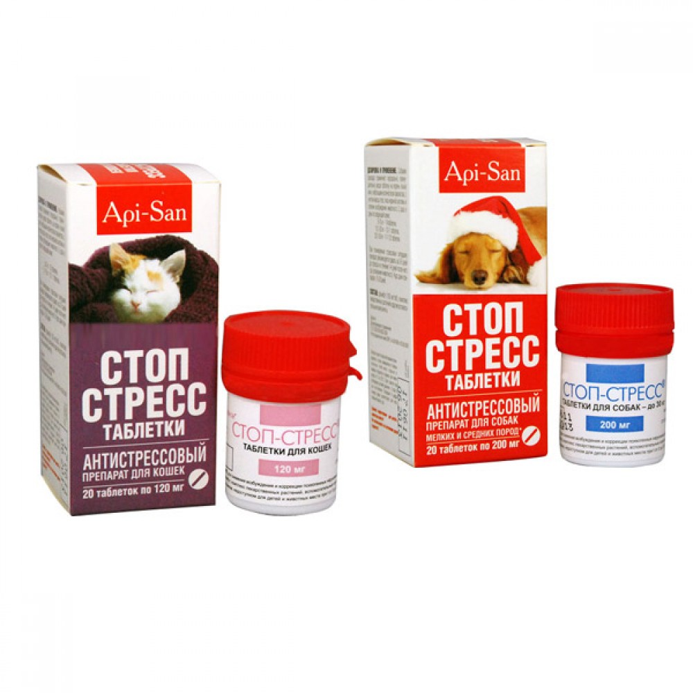 Apicenna Стоп-стресс для кошек (капли, таблетки)
