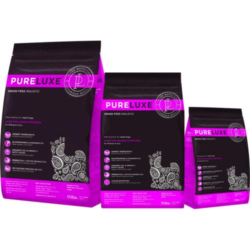 PureLuxe ПурЛюкс Корм для взрослых собак с лососем и горошком