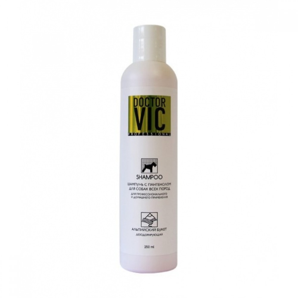 ВИК Doctor VIC/Доктор ВИК шампунь с пантенолом Альпийский букет для собак всех пород 250 мл