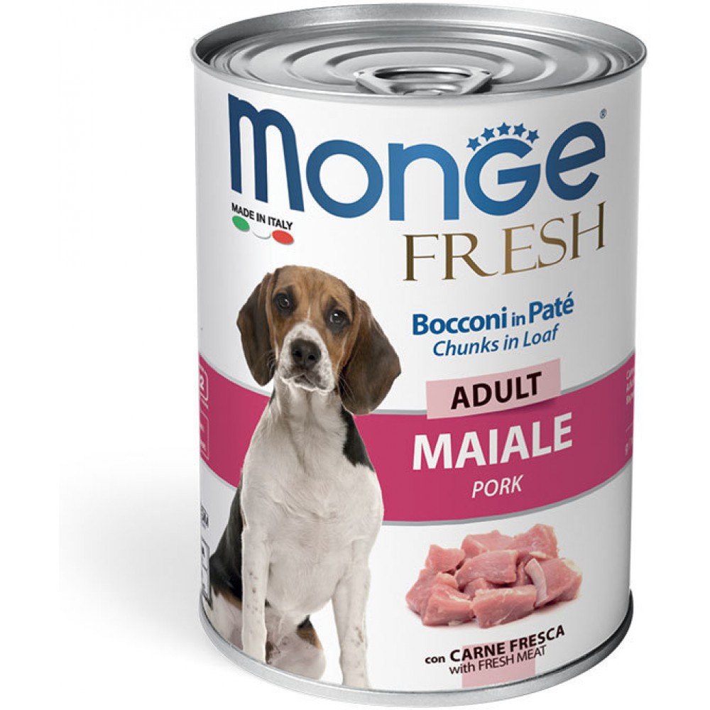 Monge Dog Fresh Chunks in Loaf - Консервы для собак с мясным рулетом из свинины