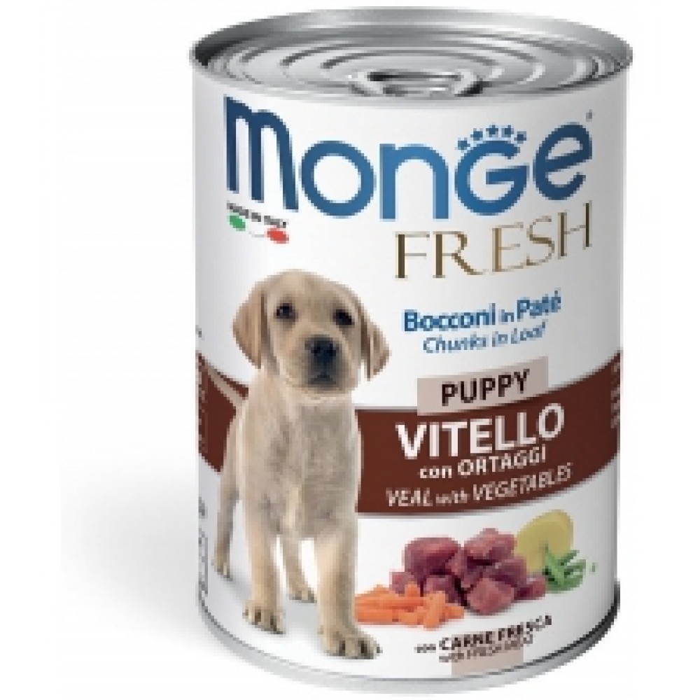 Monge Dog Fresh Chunks in Loaf - Консервы для собак с мясным рулетом из телятины