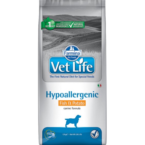 Farmina Vet Life Dog Ultrahypo / Фармина Вет Лайф Ультра Гипоаллердженик  сухой корм для взрослых собак при пищевой аллергии