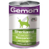 Gemon Cat Sterilised - Консервы для стерилизованных кошек с кусочками кролика