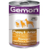 Gemon Dog - Консервы для щенков с кусочками курицы и индейкой
