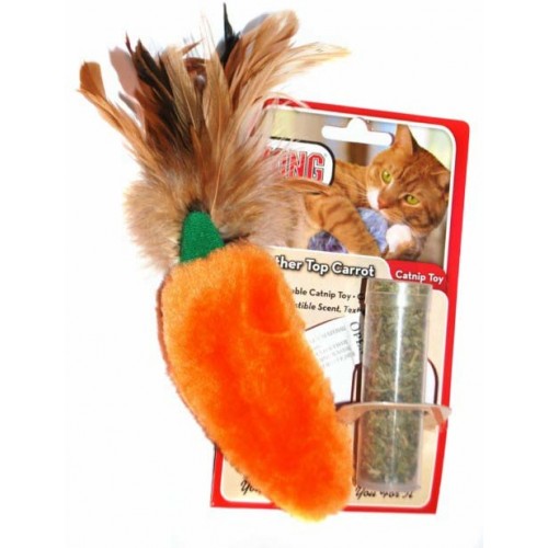 Игрушка для кошек "Морковь" плюш с тубом кошачьей мяты