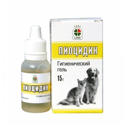 Пиоцидин - гель для ухода на наружними половыми губами собак и кошек 