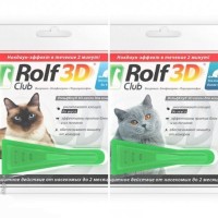 Rolf Club 3D / Рольф клаб капли от блох и клещей для кошек, 1 пипетка