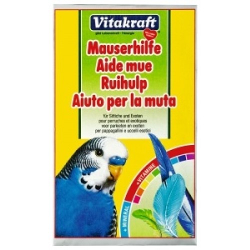 Vitakraft Mauserhilfe, Подкормка для волнистых попугаев «Витакрафт Маусерхилфе», в период линьки,20 г.