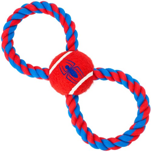 Spider-Man - Игрушка для собак мячик на верёвке "Человек-паук"