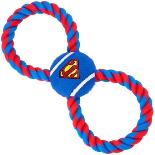Superman - Игрушка для собак мячик на верёвке "Супермен"
