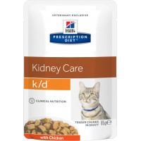 Hill's Prescription Diet K/D - 605664  Хиллс диета пауч для кошек K/D  (лечение заболеваний почек) с курицей