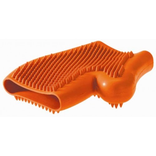 Smart - Резиновая перчатка для вычесывания шерсти, оранжевая