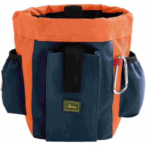Hunter сумочка для лакомств Profi с карманами и клипсы для ремня, темно-синяя