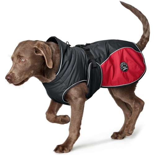 Hunter куртка для собак Uppsala Cozy 60 (шея:58 – 70/грудина:81 – 100 см) утепленная, полиэстер, антрацит/красный