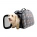 Ibiyaya Classic - Складная сумка-переноска для собак и кошек серая в цветочек