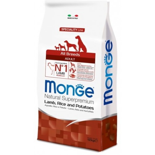 Dog Monoprotein - Корм для взрослых собак всех пород с ягненком, рисом и картофелем