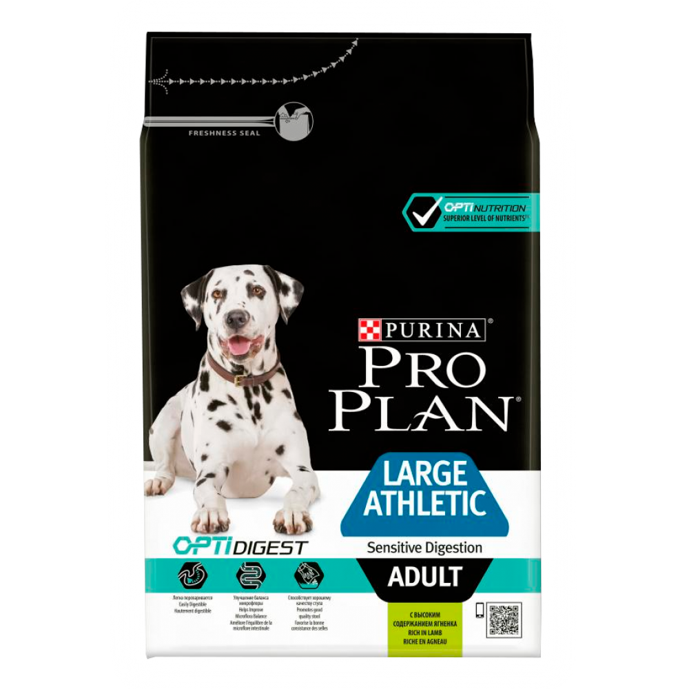 Purina PRO PLAN OPTIDIGEST "Adult Large Athletic Sensitive Digestion" - Сухой корм Пурина для взрослых собак крупных пород с атлетическим телосложением и чувствительным пищеварением с ягненком и рисом