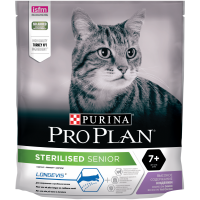 PRO PLAN Sterilised - Сухой корм Пурина для кастрированных котов и стерилизованных кошек старше 7 лет, Индейка
