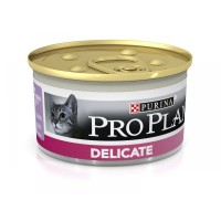 PRO PLAN "Delicate" - Влажный корм (консервы) Пурина для кошек с чувствительным пищеварением, Индейка БАНКА