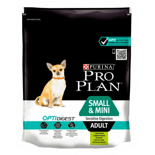 PRO PLAN OPTIDIGEST "Adult Small&Mini Sensitive Digestion" - Сухой корм Пурина для взрослых собак мелких и карликовых пород с чувствительным пищеварением, с ягненком и рисом