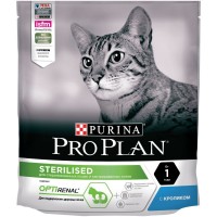 PRO PLAN OPTIRENAL "Sterilised" - Сухой корм Пурина для кастрированных котов и стерилизованных кошек, Кролик