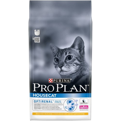 PRO PLAN OPTIRENAL "HouseCat" - Сухой корм Пурина для домашних кошек, Курица