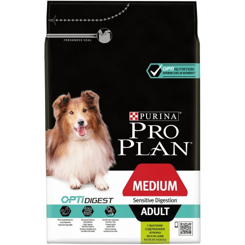 Pro Plan Adult Medium Sensitive  - Сухой кормПроплан для собак средних пород с чувствительным пищеварением с Ягненком