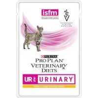 Veterinary Diets (UR) - Диетический влажный корм Пурина для кошек при заболеваниях мочевыделительной системы (МКБ), Курица ПАУЧ
