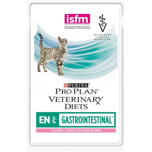 Veterinary Diets (EN) - Диетический влажный корм Пурина для кошек при нарушении пищеварения, Лосось ПАУЧ
