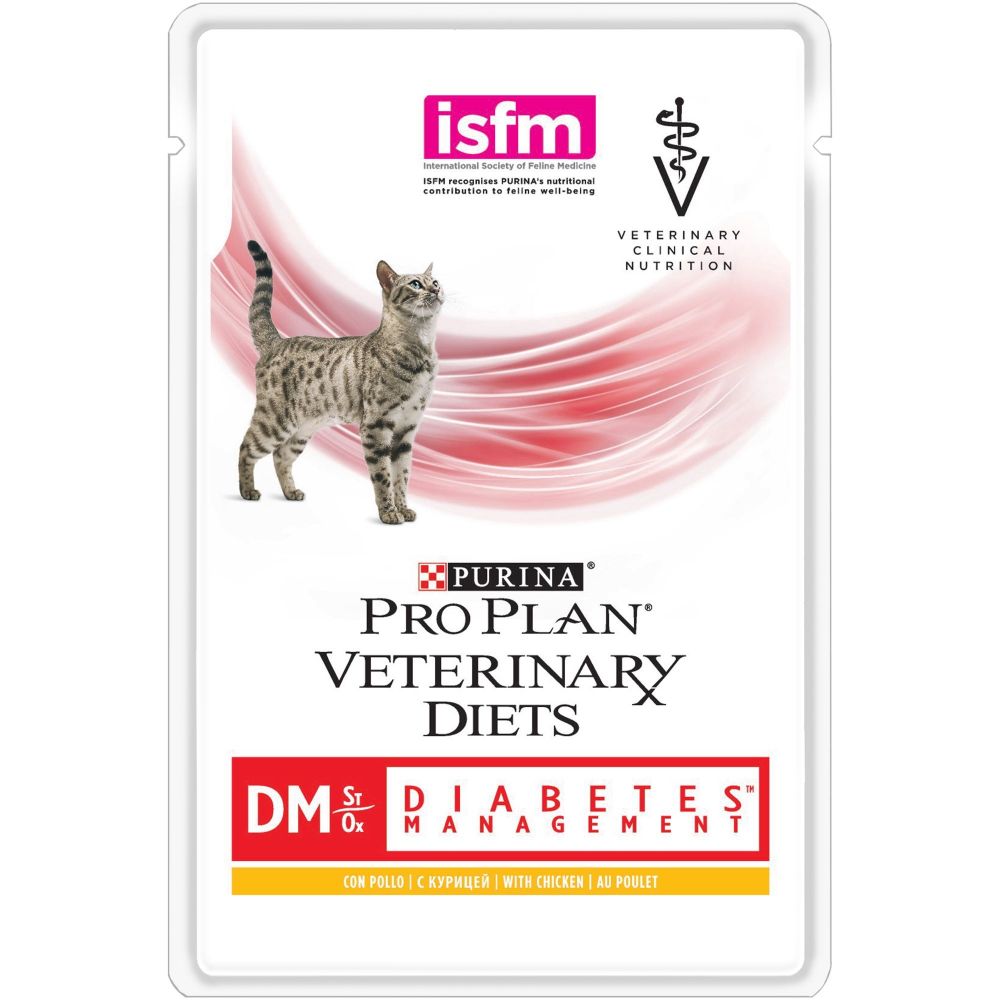 Purina Pro Plan Diabetes DM - Влажный корм Проплан Диабетик для кошек с курицей, пауч