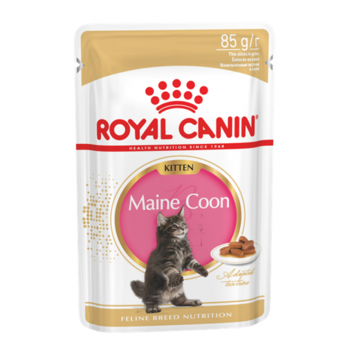 Maine Coon Kitten - Влажный корм в соусе для котят породы мейн кун "Роял Канин Киттен"