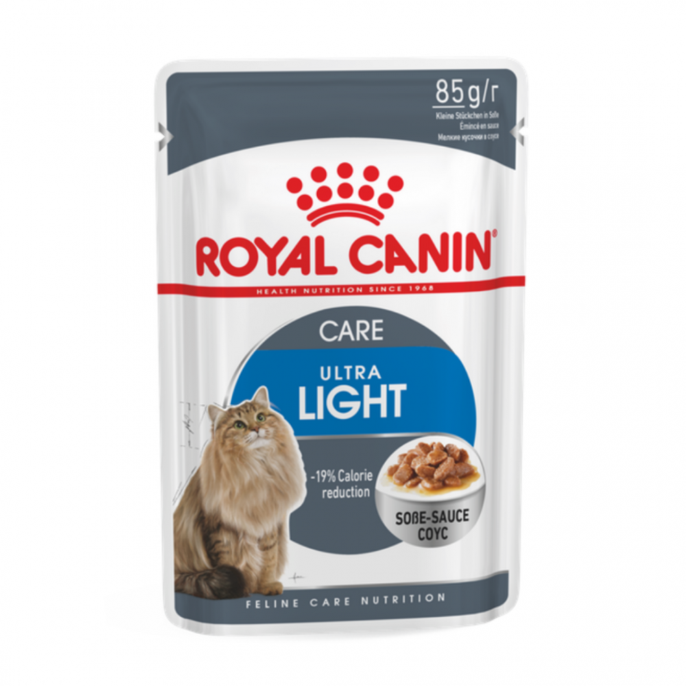 Royal Canin Ultra Light - Влажный корм в соусе для взрослых кошек, склонных к избыточному весу "Роял Канин Ультра Лайт"