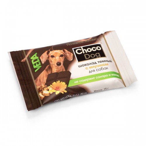 “CHOCO DOG шоколад темный с инулином» - Лакомство для собак