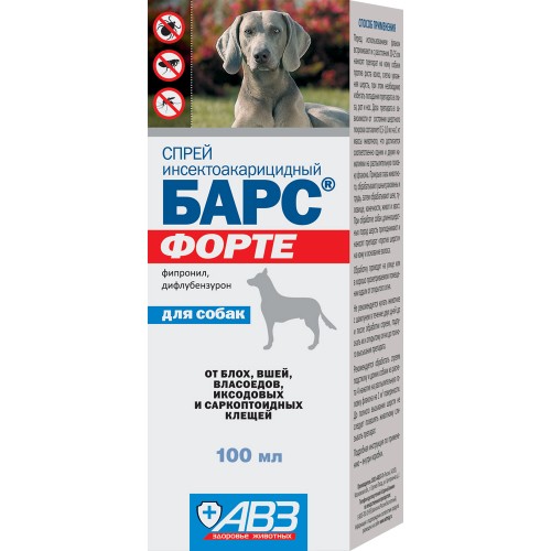 БАРС ФОРТЕ - Спрей инсектоакарицидный для собак
