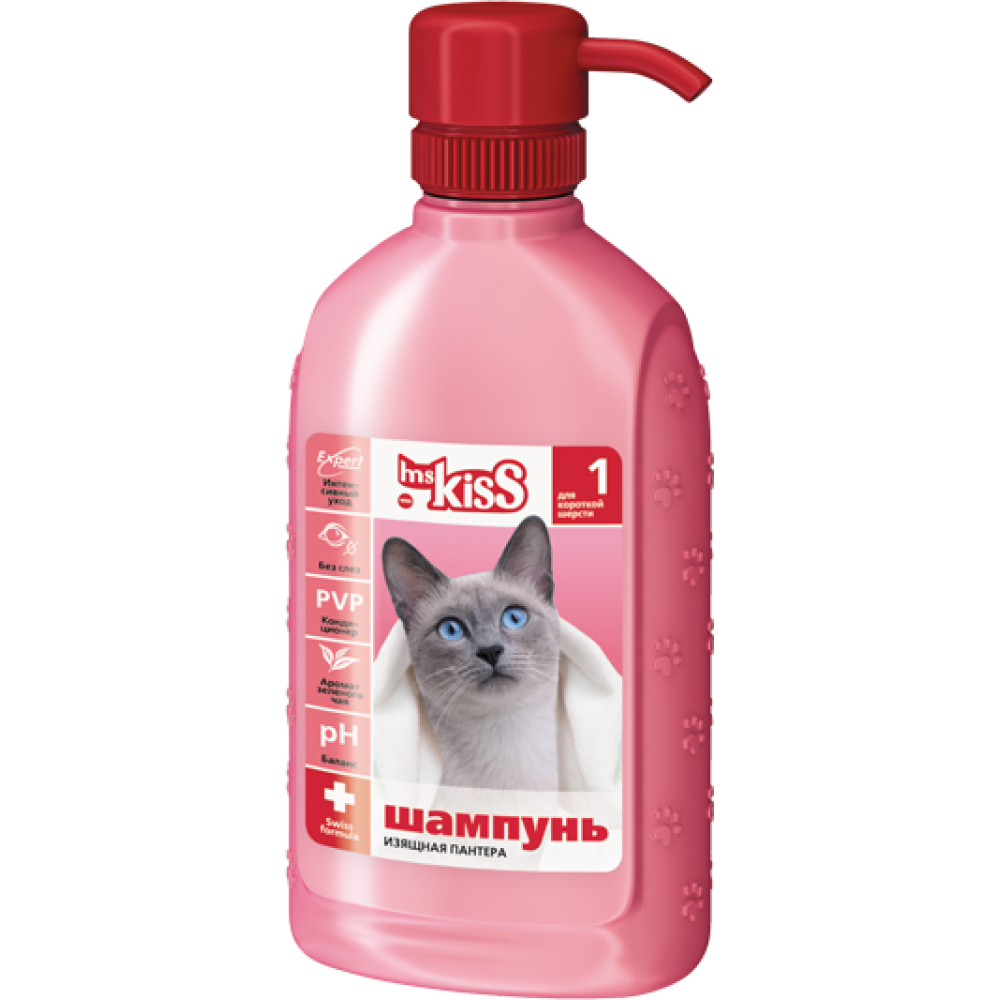Биофольмэль Ms. Kiss (М.Кисс) - Шампунь-кондиционер "Изящная пантера" для кошек с короткой шерстью