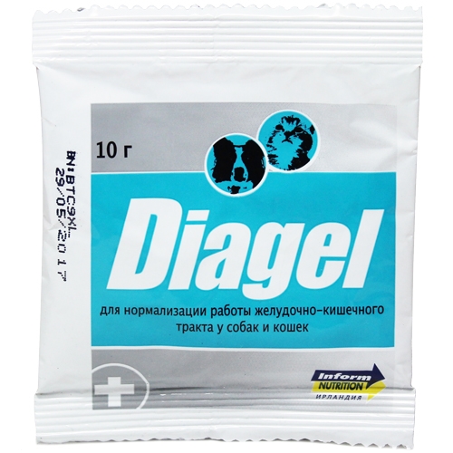 Диагель - Растворимый порошок в пакетиках при диарее и запорах у собак и кошек