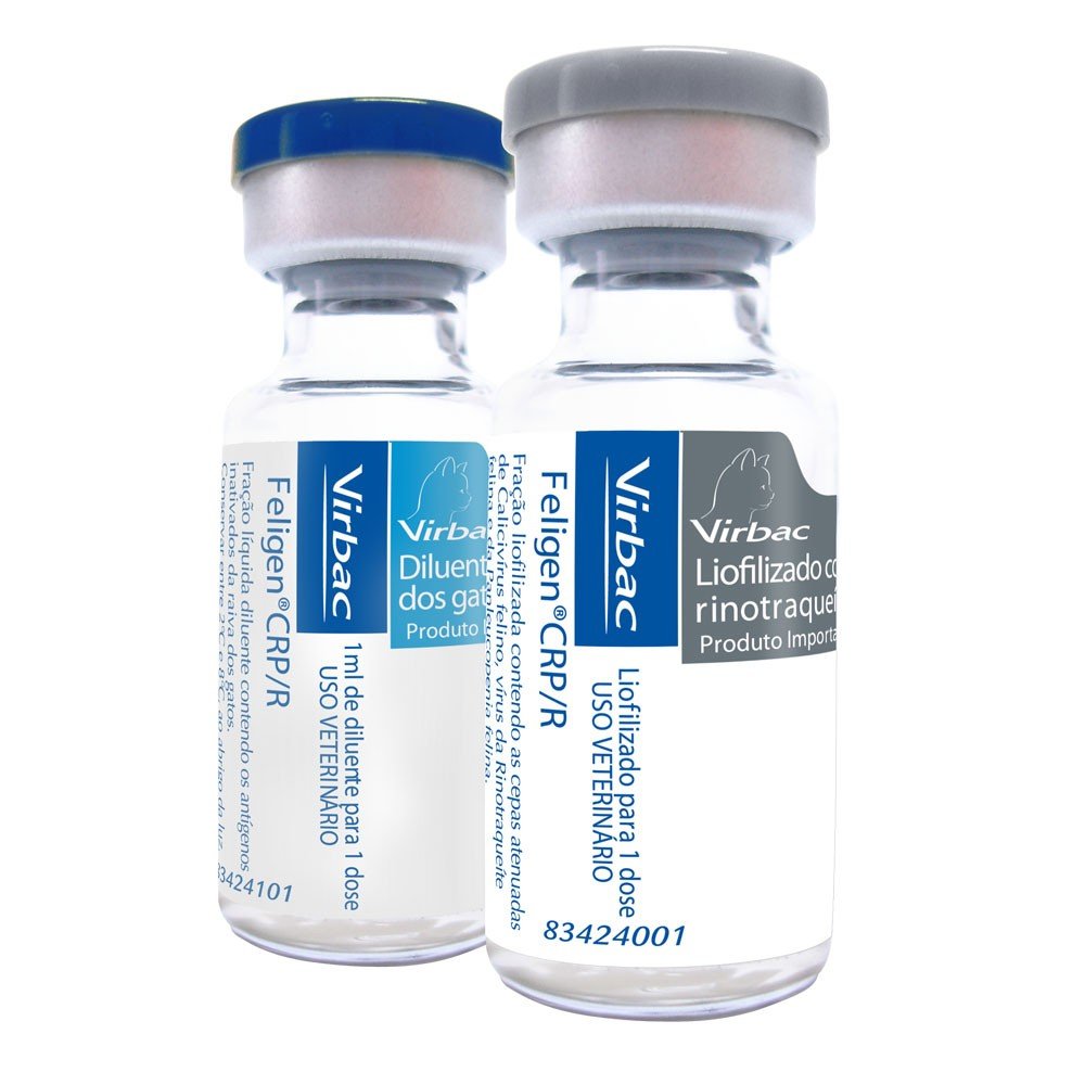 Virbac Фелиген CRP - Вакцина с растворителем для профилактики калицивироза, ринотрахеита и панлейкопении кошек